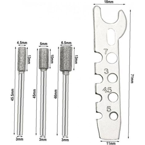 Kit per affilare seghe, set di smerigliatrice manuale per trapano rotativo, accessorio da giardino - ALTRO (1/4)