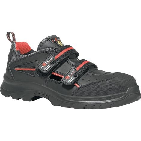 Sandale de sécurité Oak Taille 42 noir/rouge cuir lisse S1P SRC ESD EN 20345 (1/4)