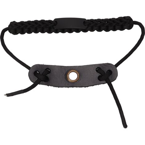 Sangle de poignet en nylon pour arc, réglable pour chasse et tir, lanière de poignet noire pour arcs et flèches (1/5)