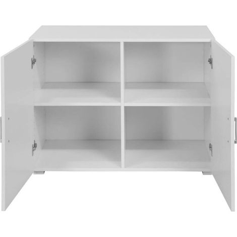 Mobiletto 2 Ante 90x41x85 cm in MDF Bianco