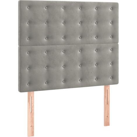 Maison Exclusive - Cabecero de cama gris claro 90x5x118/128 cm Te