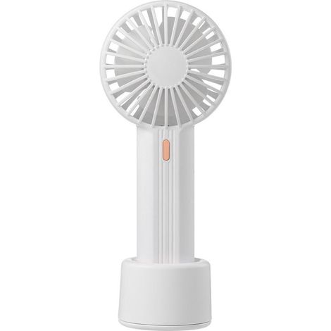 Mini Ventilateur USB Portable, 3 Vitesses, Ventilateur Personnel pour Voyage, Bureau, Randonnée, Blanc, Léger et Silencieux (1/5)