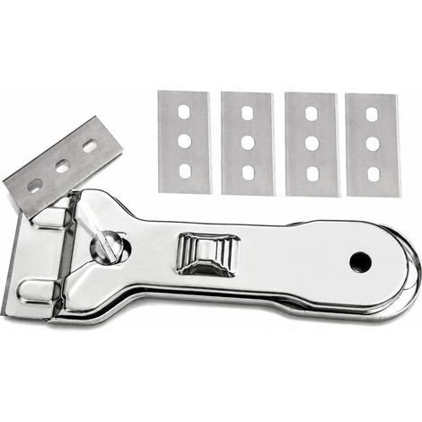 Grattoir à verre en acier inoxydable, outil de nettoyage pour carrelage, nettoyant pour cuisine, lame de grattoir (1/5)