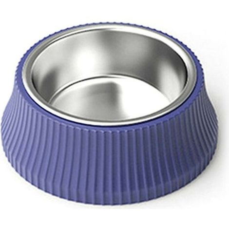 Pet Puppy Water Bowl Dish Anti Renversement Amovible En Acier Inoxydable Bol De Nourriture Chats Chiens Feeder (1/4)
