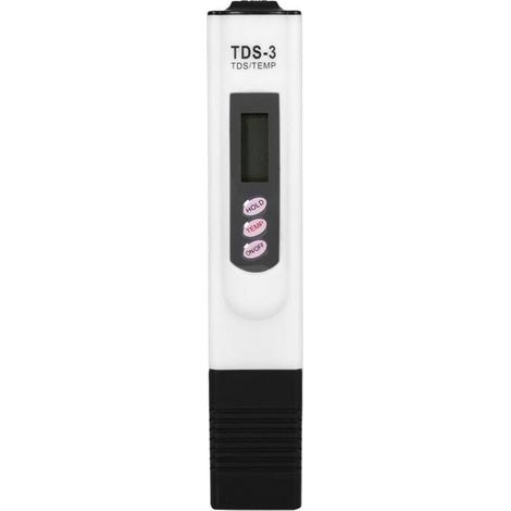 Penna per test della qualità dell'acqua Crezuo, tester TDS 0-9990 PPM, temperatura, bianca-Crezuo