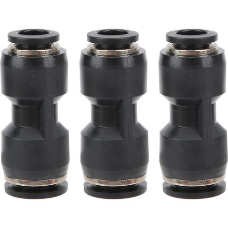 Raccord pneumatique droit rapide 12-8, noir, 10 pièces, réducteur PG/PU, connecteur instantané traversant pour tuyau 12mm×8mm (1/5)