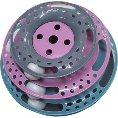 Jeux pour chat avec balles à trois niveaux – Dimensions ø25 x 13 cm – Expérience de jeu stimulante pour félin – Trixie