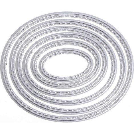 Ovale Stanzformen aus Metall, Schablonen für DIY-Scrapbooking-Alben, Papierkarten, Prägetechniken