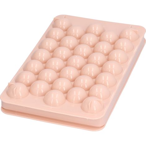 Moule à glaçons (lot de 2) avec couvercle, 33 compartiments chacun, pour faire des glaçons sphériques soi-même. Accessoires de cuisine, bar et boissons. (1/5)