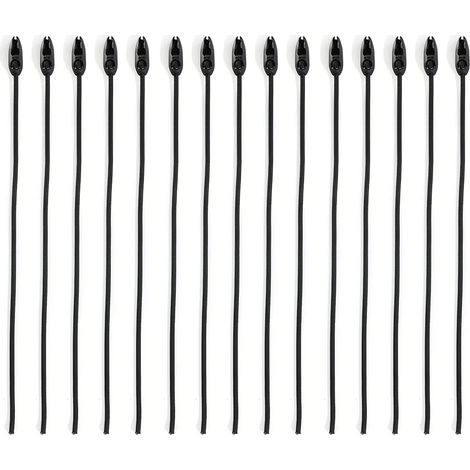 15 Stück elastische Bungee-Seile (15 × 50 cm), elastische Bungee-Seile mit Haken, für Fahrräder, Motorräder, Planen, Zeltabspannleinen, verstellbare Länge (1/5)