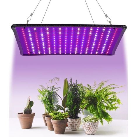Lampe de croissance LED, panneau lumineux de 225 LED pour la croissance et la floraison des plantes d'intérieur, lumière LED à spectre complet pour la croissance des plantes d'intérieur (1/4)