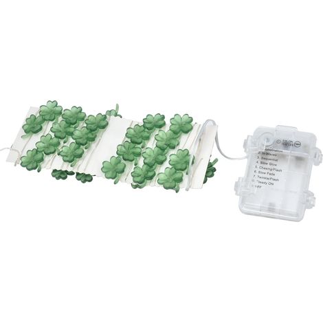 Lichterkette in Kleeblattform mit 40 LEDs, 3 Meter, warmweiß, für Gartenpartys und mehr. (1/5)