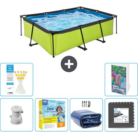 Exit Pool Rechteckig - 220x150x65 cm - 7-teilig S285