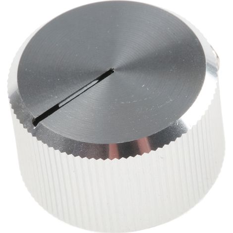 Bouton de potentiomètre RS PRO, Axe de 6.4mm, Diamètre de 20mm, Enfichable ( Prix pour 1 )