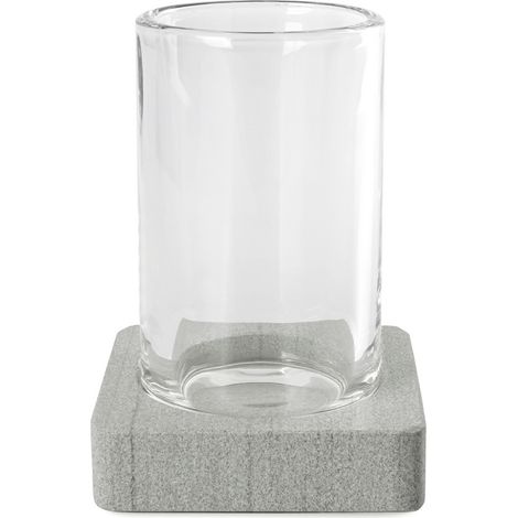 Taza de ba帽o Q-BATH PREMIUM DECOR 1535, m谩rmol gris + cristal (1/3)