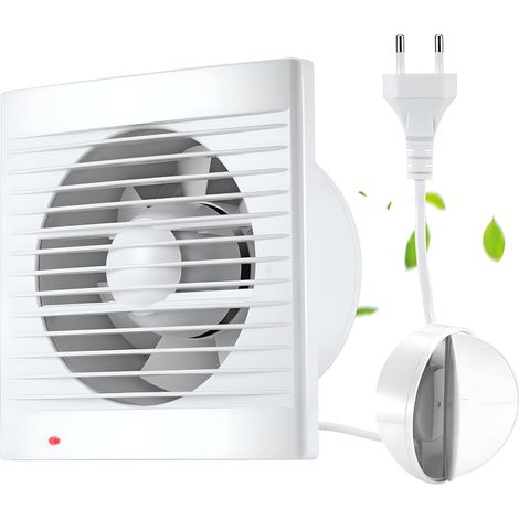 150mm VMC Salle de Bain, VMC Extracteur, 22W Extracteur d'Air Avec Clapet Anti Retour, 1m UE Prise pour Salle de Bain,Cuisine,Bureau,WC (1/5)