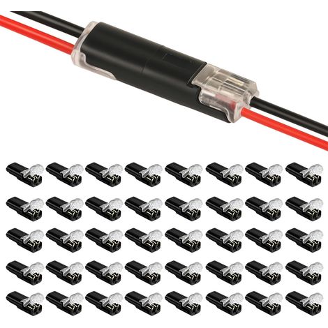 Lot de 40 bornes de câblage électriques enfichables pour câblage de véhicules, éclairage LED et systèmes audio, serre-câbles électriques avec matériau durable, pour réparation (1/5)
