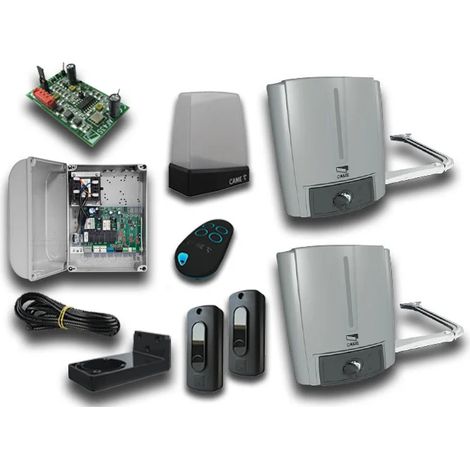 Came – Kit de motorisation de portail – 1U1891 – Pour vantaux jusqu'à 2,3m – Moteur 24V DC – Charge max 200kg – Système complet avec accessoires - u1891