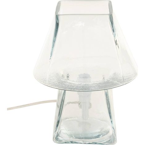 Lampe champignon Elita H.26cm en verre transparent - Atmosphera créateur d'intérieur (1/5)