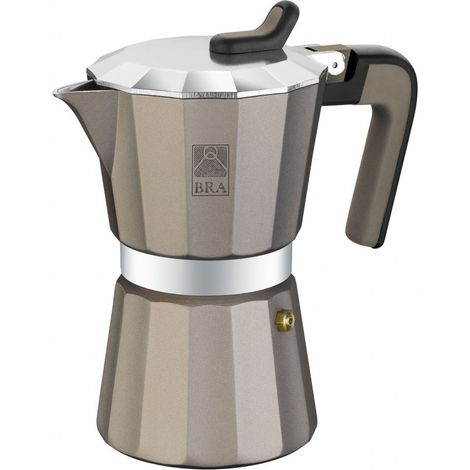 CAFETERA BRA TITANIUM ALUMINIO 3T VITRO