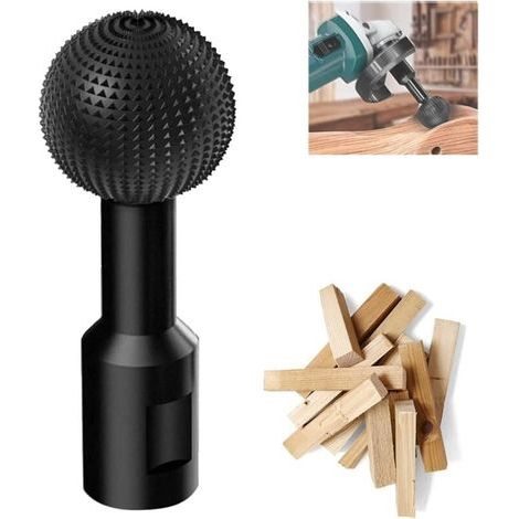10mm Rotative Fraise Spherique bois Tête de Meulage pour Meuleuse Sculpture sur Bois Foret Sculpture Lime Sphérique pour Meuleuse d'angle 100/115/125 (1/4)