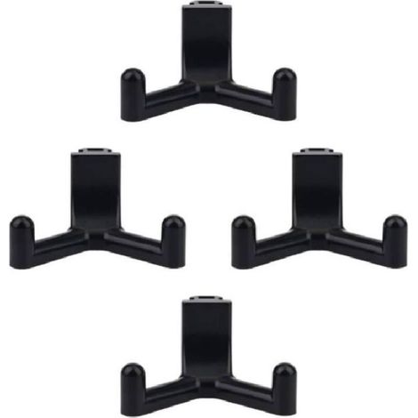 4 crochets à outils compatibles avec Lifetime Shed, organiseur de garage en plastique ABS, crochet pour outils de jardin, accessoires pour abri de jardin (noir) (1/5)