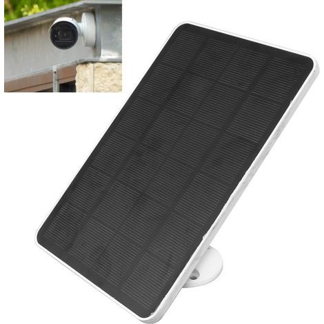 Solarpanel für Außenkamera, kabellos, 4 W, 5 V, IP65, verstellbare Halterung, weiß (1/4)