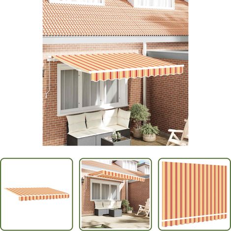 vidaXL Ombrage extérieur - Toile de rechange pour auvent Multicolore 3,5 x 2 m Polyester (1/5)