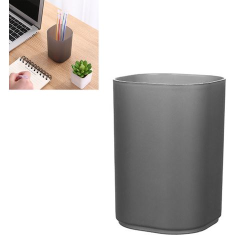 Porte-stylo PP transparent avec finition glacée et multifonction, modèle ergonomique noir, idéal pour bureau, école et rangement gain de place (1/5)