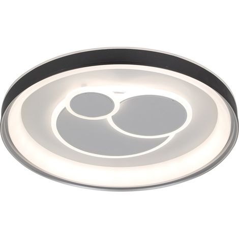 Plafoniera LED rotonda 46W nero/bianco Ø49cm Florina Italux (1/3)