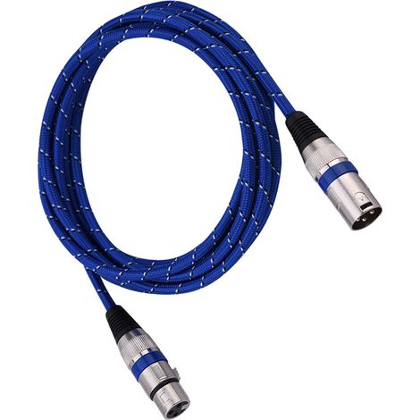 Câble XLR mâle-femelle 3 mètres pour microphone professionnel, 3 broches (1/4)