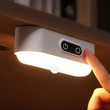 Lampe de bureau magnétique à LED avec détection tactile à intensité variable 5 modes de luminosité et de couleur réglables, lampe de nuit à chargement sans fil pour lecture, travail, chevet, placard (1/5)