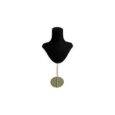 Stilvoller Schmuckorganizer mit Porträtmodell, elegante Schaufensterpuppe, Halsketten-Organisations- und Präsentationsständer, Schmuckständer, Schwarz (S Schwarz)