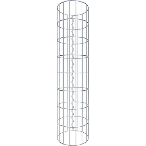 Gabiondeco - Colonne de Gabion ronde. diamètre 27 cm. maille 5 x 10 cm - Hauteur : 80 cm - Made in Germany (1/5)