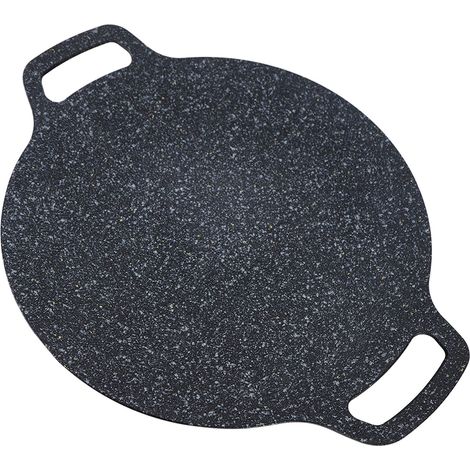 Poêle à griller ronde coréenne antiadhésive en aluminium avec gant anti-brûlure et pince alimentaire, 30 cm / 11,8 pouces (1/5)