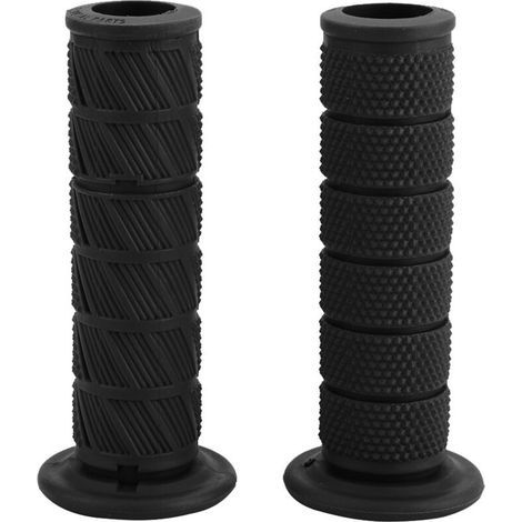 Pair Lot de 2 poignées de guidon de moto universelles vintage de 22 mm, embouts de guidon diagonaux (noir) (1/4)