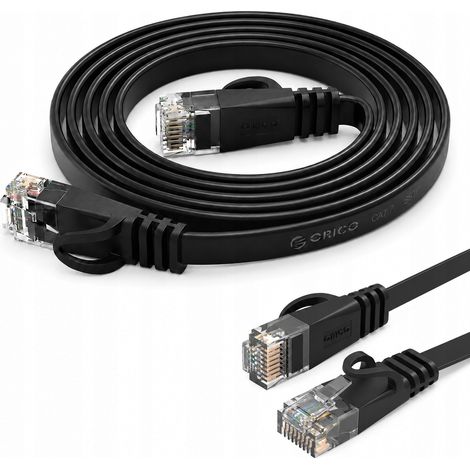 Cavo di rete Ethernet CAT6 piatto Orico PUG-C6B, 30 m, nero, 1 pz. (1/5)