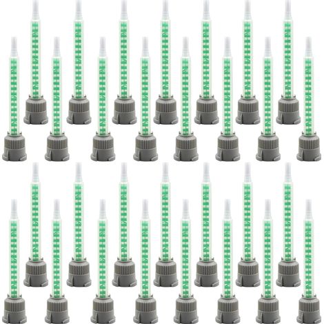 Lot de 30 buses de mélange statiques - Buse de mélange pour colle 2K - 1:1 - Tube mélangeur - Embouts de mélangeur - Colle plastique - Mélangeur statique pour colle plastique - Colle à deux (1/5)