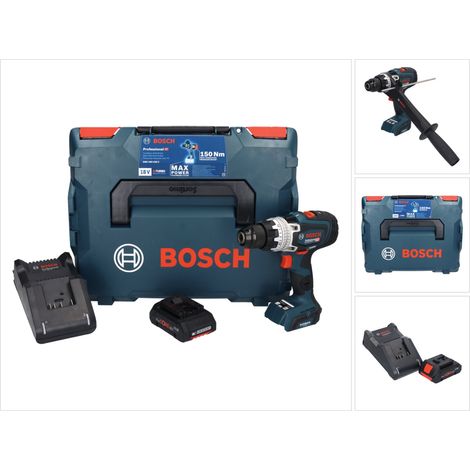 Bosch GSR 18V-150 C Professional Akku Bohrschrauber 18 V 150 Nm Biturbo Brushless + 1x ProCORE Akku 4,0 Ah + Ladegerät + L-Boxx