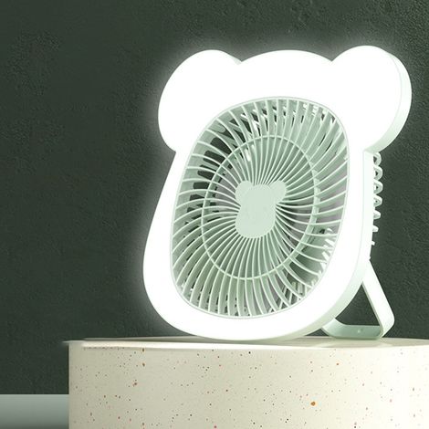 Neuer, wiederaufladbarer USB-Ventilator für Camping, Wand-/Deckenventilator, leiser Mini-Tischventilator für Büro/Studentenwohnheim, umweltfreundlich (1/4)