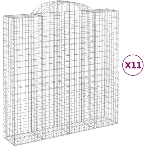 Maison Exclusive - Gabionen mit Hochbogen 11Stk. 200x50x200/220cm