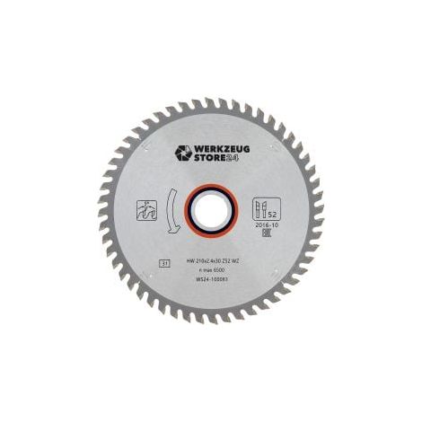 Lama per  sega circolare  WS24 HM  legno 210  x 2,4  x 30  WZ 52  - WS24-100083 (1/2)