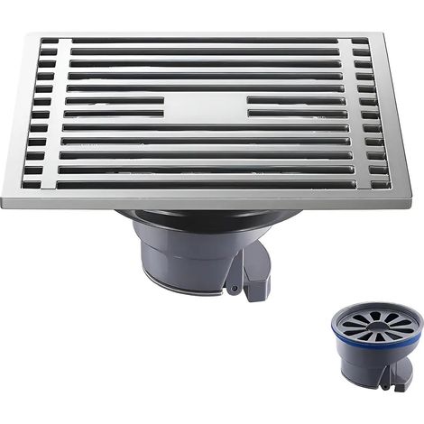 Passoire antiodeurs Jj pour salle de bain acier inoxydable 15 x 15 cm (1/5)