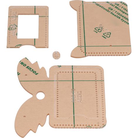 Gabarit acrylique à faire soi-même 12 x 8,5 cm : Gabarit de découpe en acrylique précis, durable et réutilisable pour la fabrication de portefeuilles (1/5)