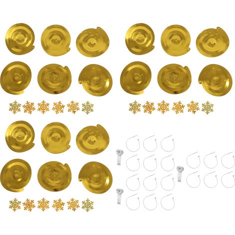 18Pcs Hanging Swirl Decorations Gold Vibrant Color Exquisite Glossy Sparkling Eye Catching Ceiling Hanging Decor (1/5)