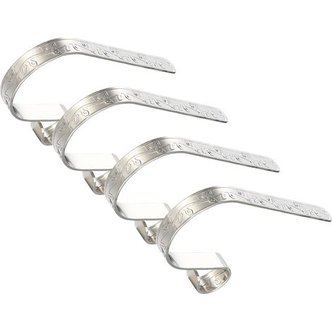 Gancho Para Calcetines Navideños - Gancho De Metal Para Estufa - Uso Versátil En Cocina Baño Taller Jardín - 4 Unidades (1/5)