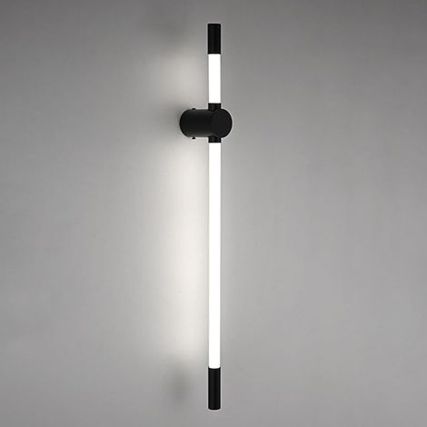 Applique murale linéaire ultra fine, applique murale en métal noir avec abat-jour en acrylique à long tube, éclairage décoratif de chevet, lumière ambiante, appliques murales LED 16 W(White light) (1/5)