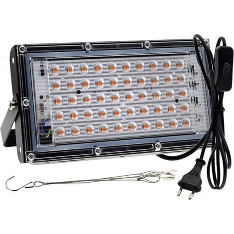 Lampe horticole 100/50 W, lampe de croissance de plantes à LED à spectre complet avec UV infrarouge, idéale pour les plantes (1/4)