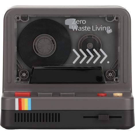 Retro-Stereo-Kassettenspieler mit Bluetooth-Lautsprecher, kompatibel mit Bluetooth, AUX und Speicherkarte, schwarz (1/5)