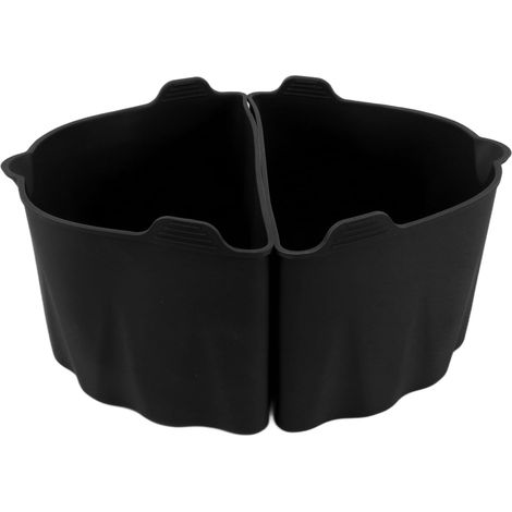 Divisore di Marmite in Silicone, 6 a 7 QT Migliore Cottura 2 Pezzi Rivestimento di Cottura Buona Protezione per gli Alimenti (NERO) (1/4)